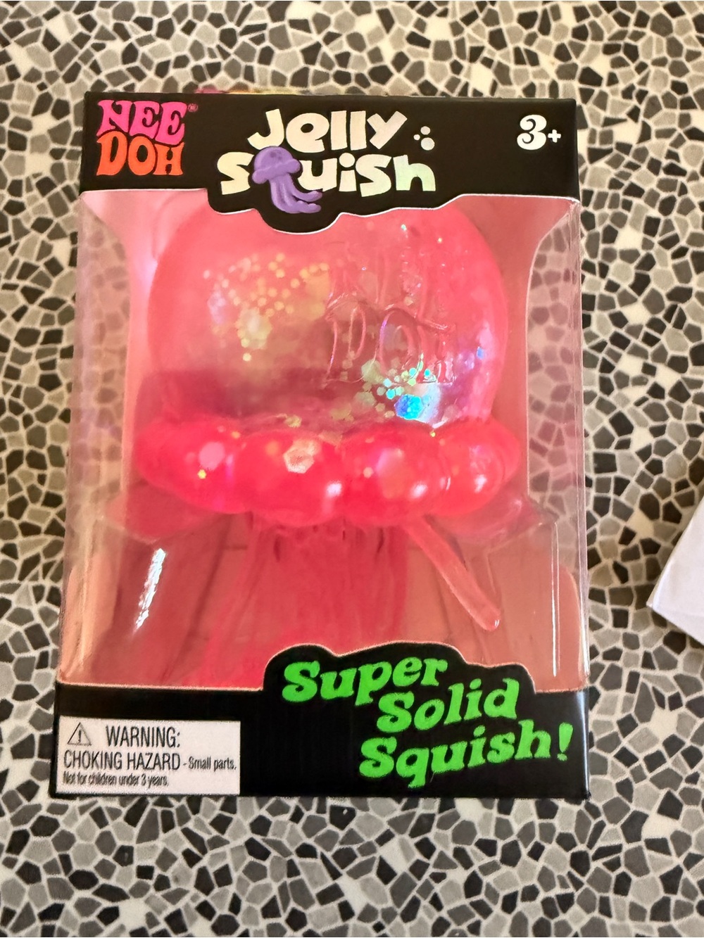 Authentic Needoh Jelly Squish Super Solid Squishie Fidget, New in Box, PINK 🪼🩷